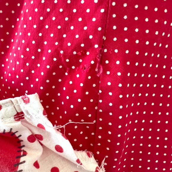 60's Dress - Wrap Around - Red Polka Dot - Summer - Handmade - Size Small/Medium - Picture 5 of 15